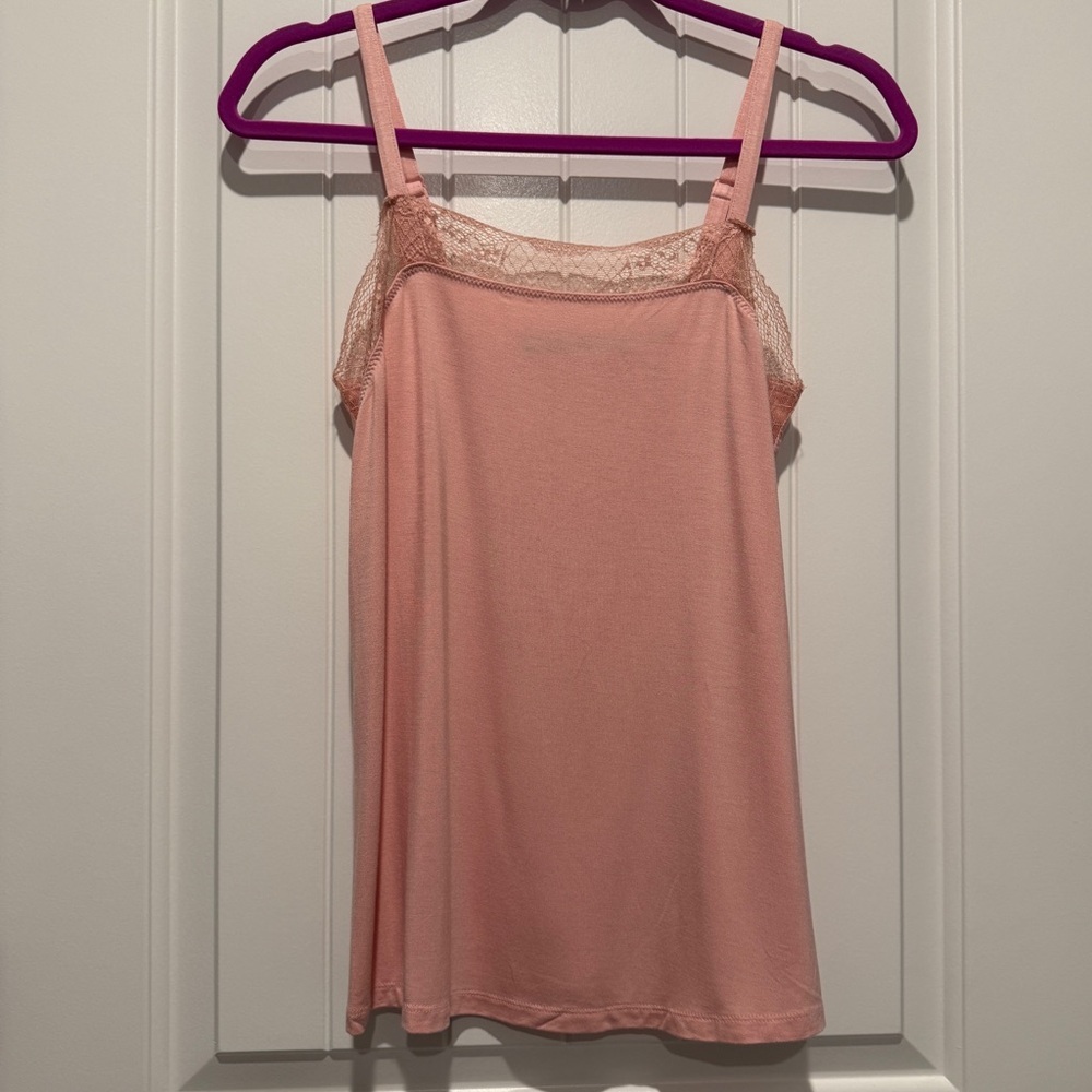 NEW Colleen Lopez Pink Lace Trim Camisole